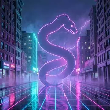 Synth Serpent Silhouette (Version 2)