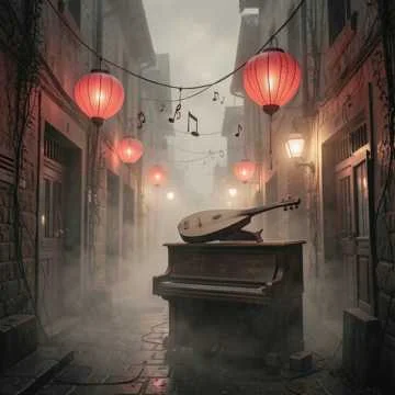 Crimson Lantern Haze