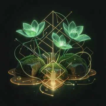 Emerald Glitch Bloom