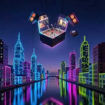 Neon Circuit Glitch