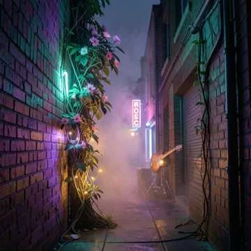 Neon Alley Bloom (Version 2)
