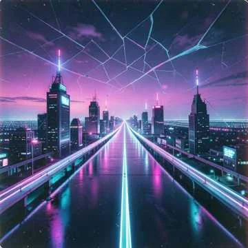 Fractured Neon Skies