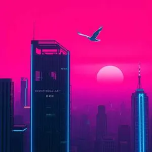 Crimson Vector Skyline (Version 2)
