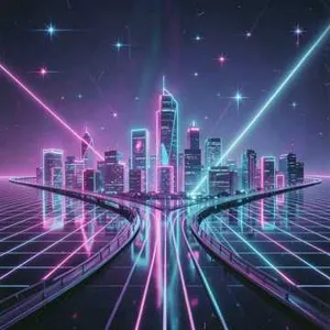 Quantum Neon Skyline