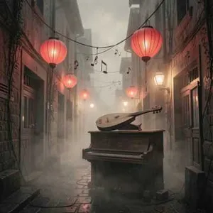 Crimson Lantern Haze