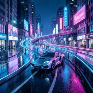 Neon Gridlock Glide