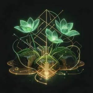 Emerald Glitch Bloom