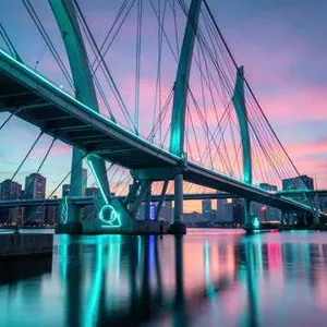 Sunrise On A Bridge