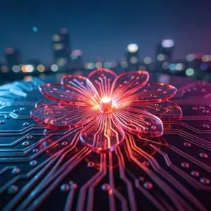 Crimson Circuitry Bloom (Version 2)